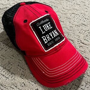 🎸 '18 Luke Bryan Est. 1976 Trucker Frayed Signature Under Brim Race Style Hat